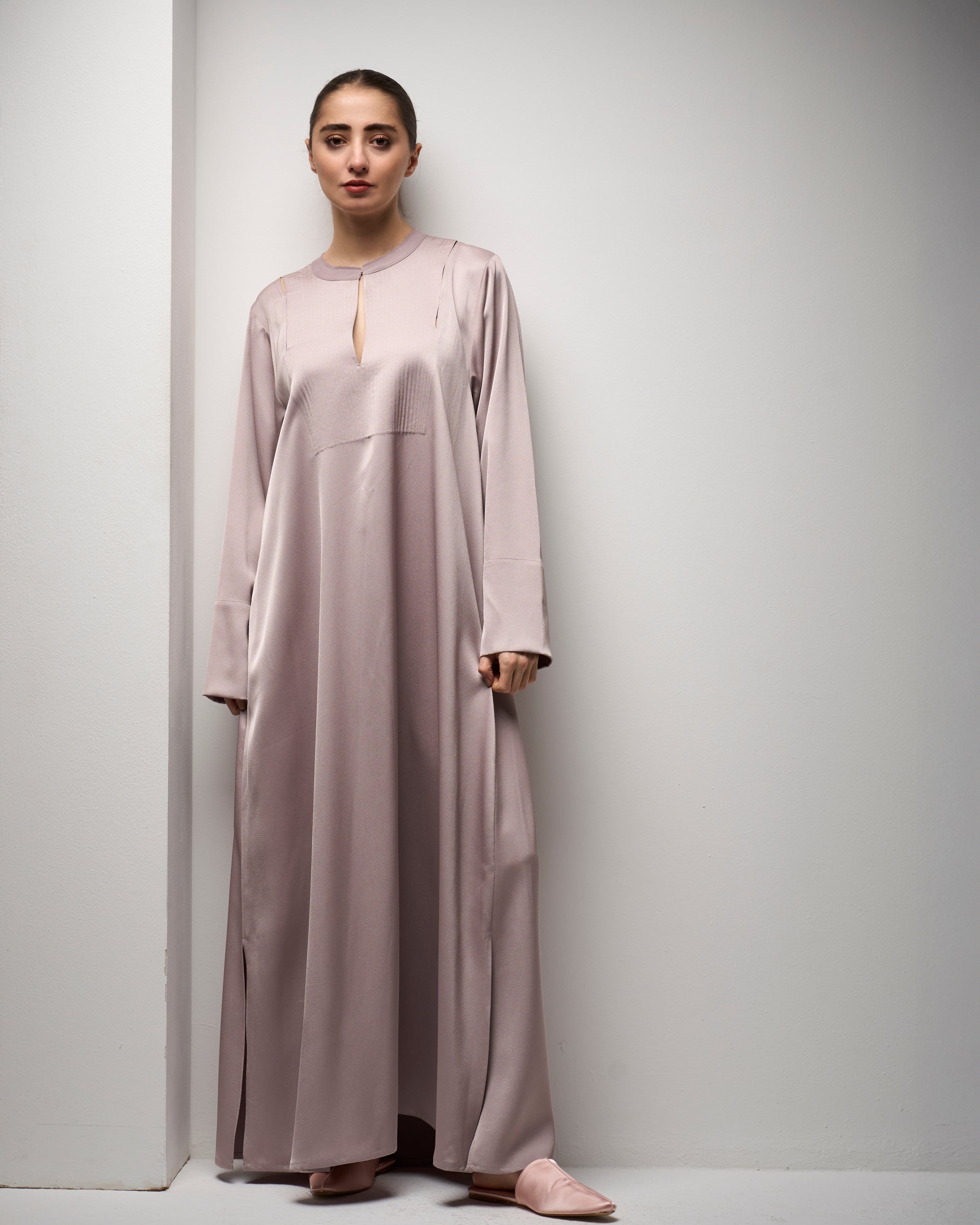 LILAC PINTUCK DRESS
