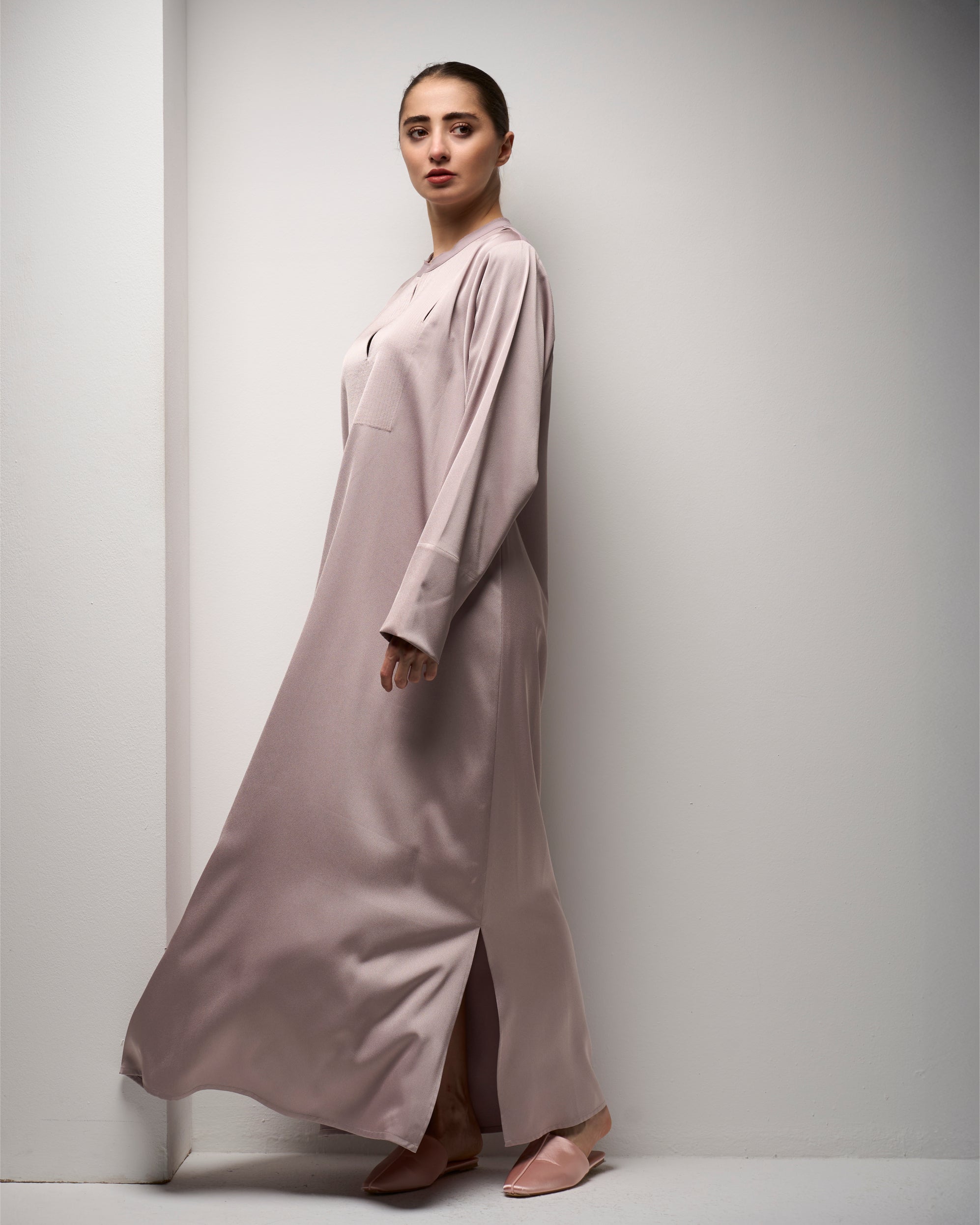 LILAC PINTUCK DRESS