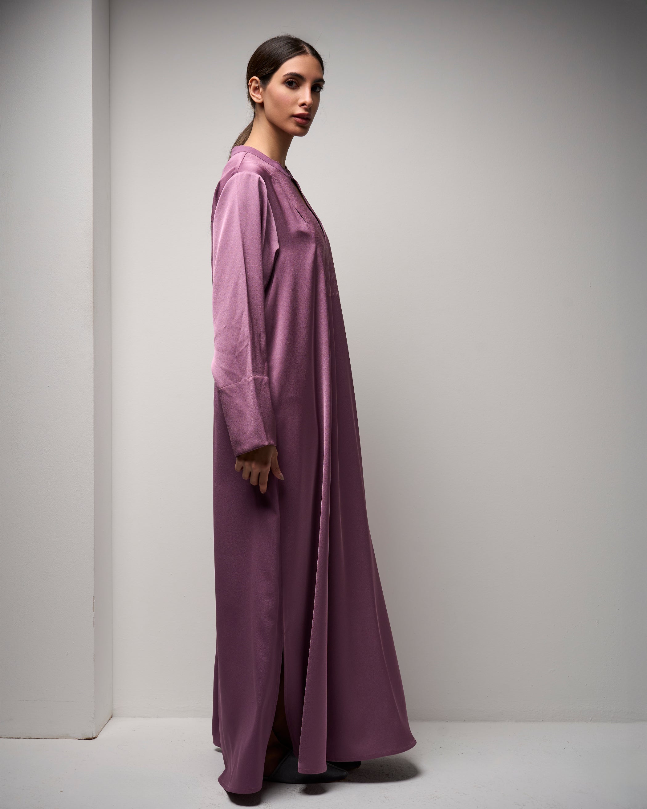 PURPLE PINTUCK DRESS