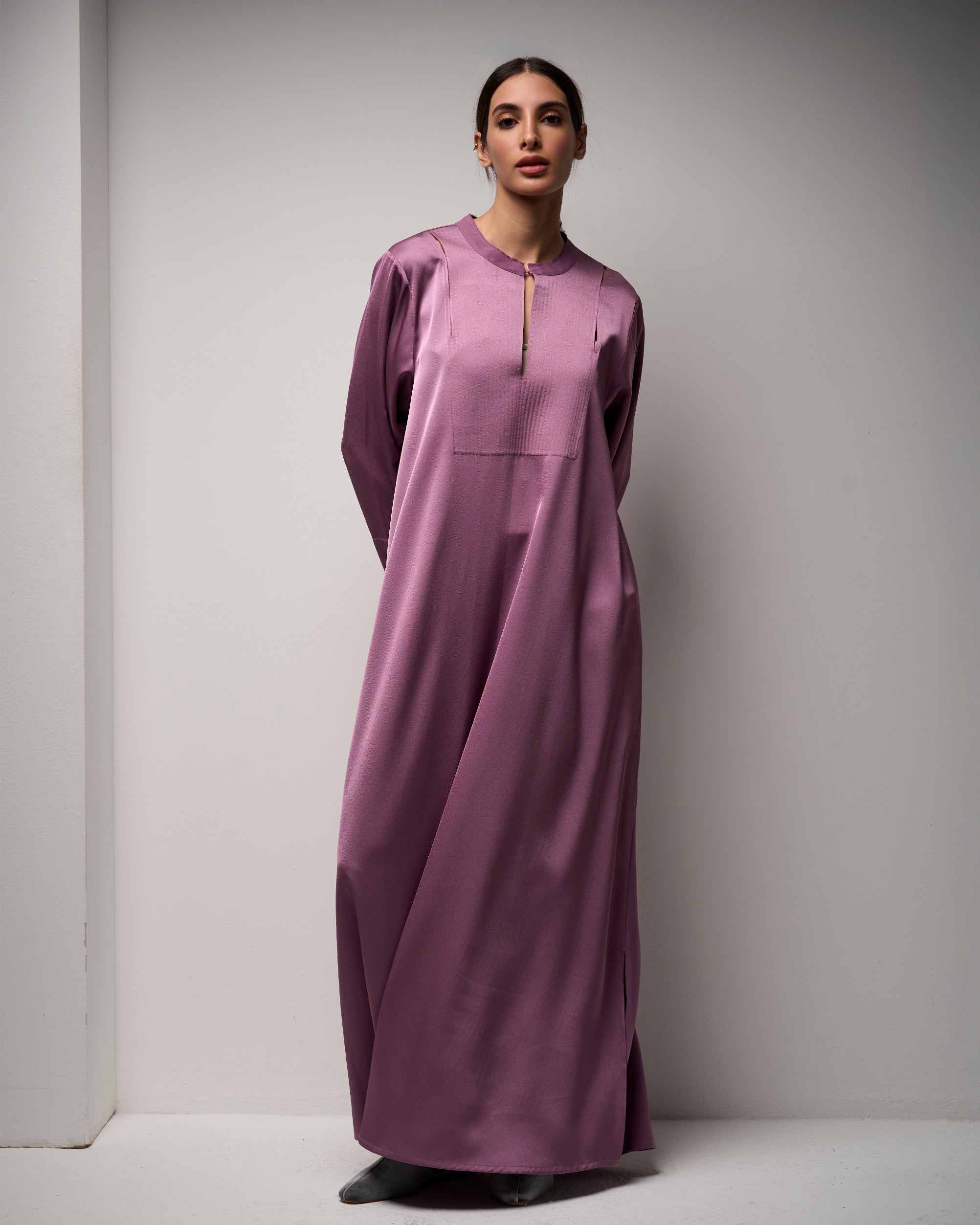 PURPLE PINTUCK DRESS