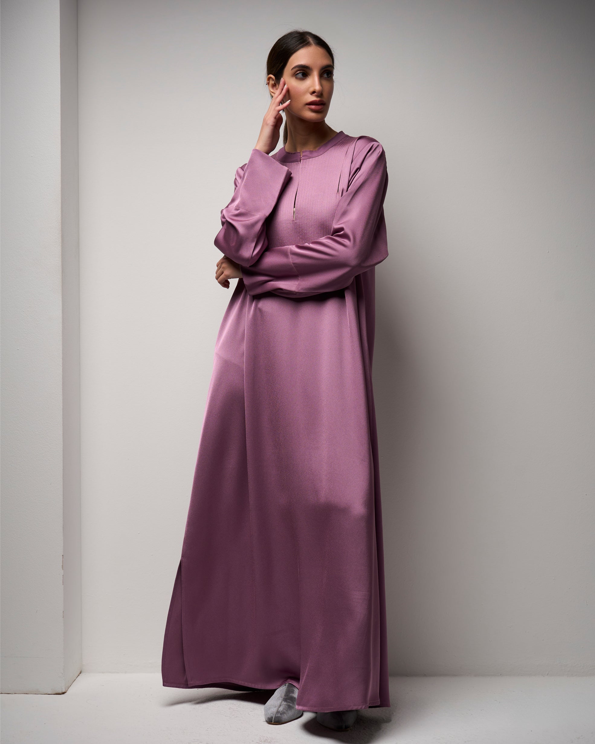 PURPLE PINTUCK DRESS