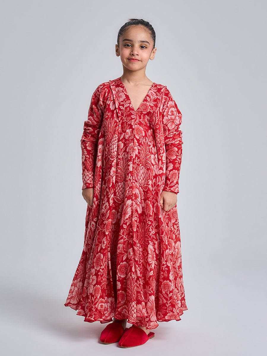 WOOL KIDS 1 VNECK 8A PERSIAN