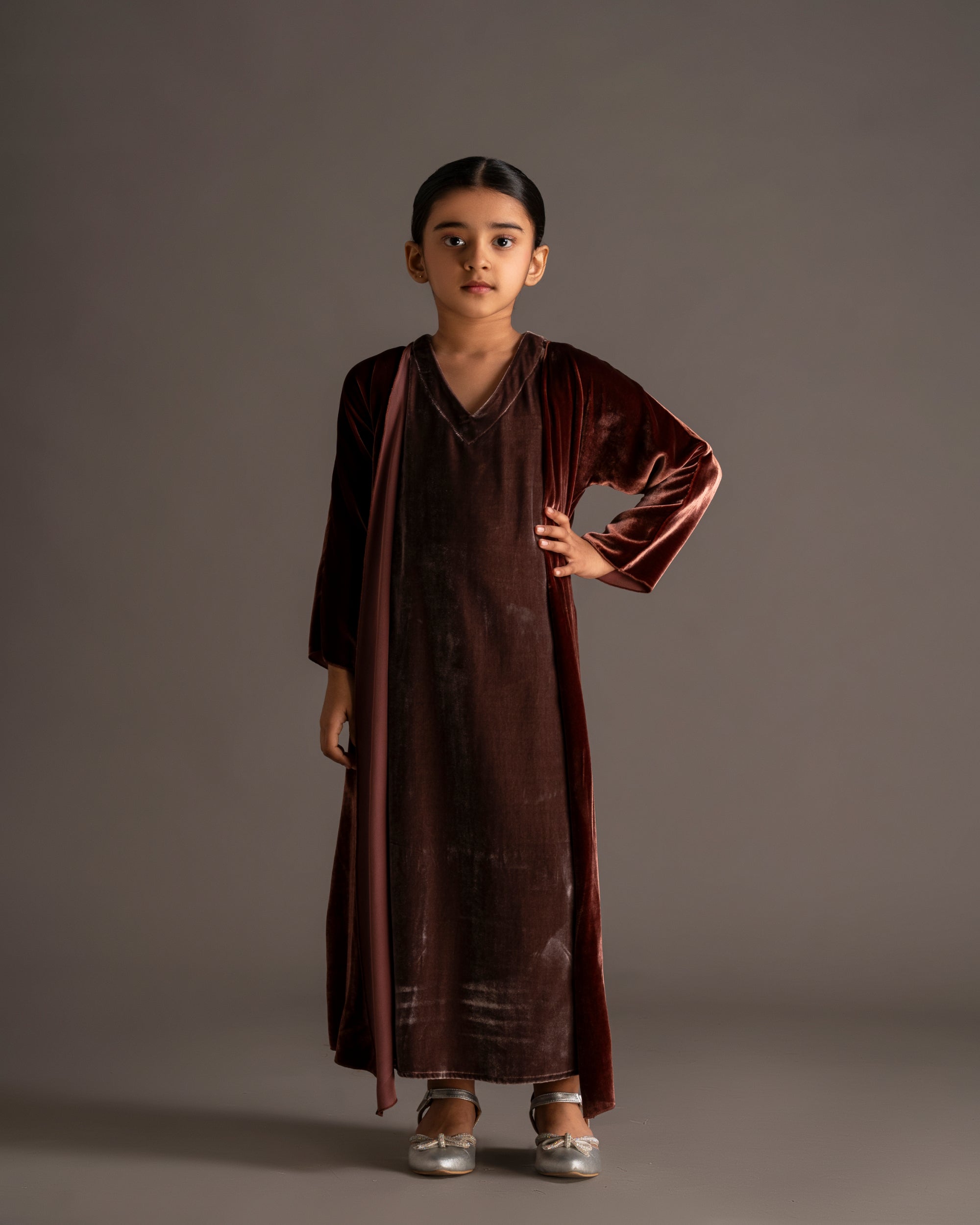 KIDS SILK VELVET DOUBLE SET