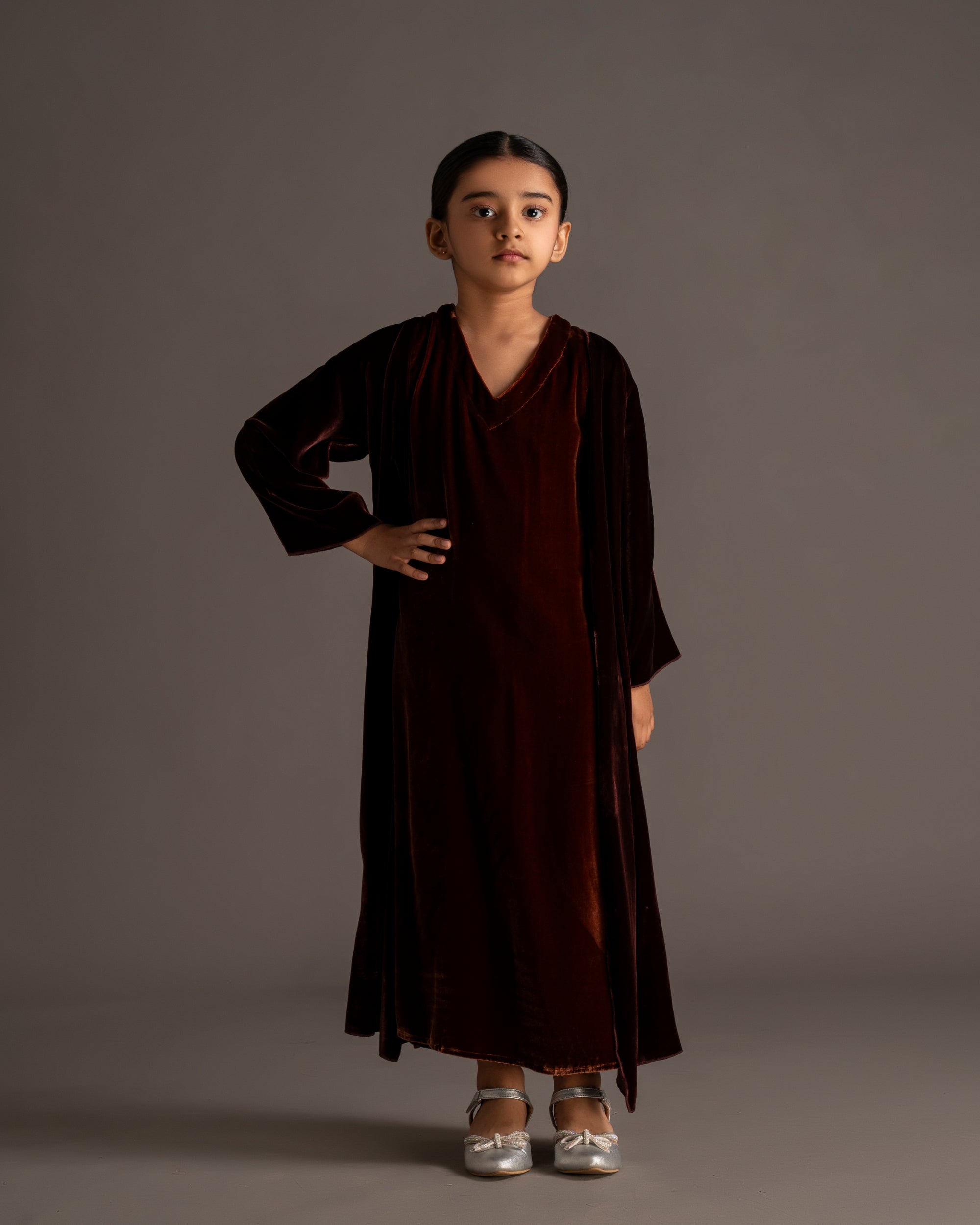 KIDS SILK VELVET DOUBLE SET