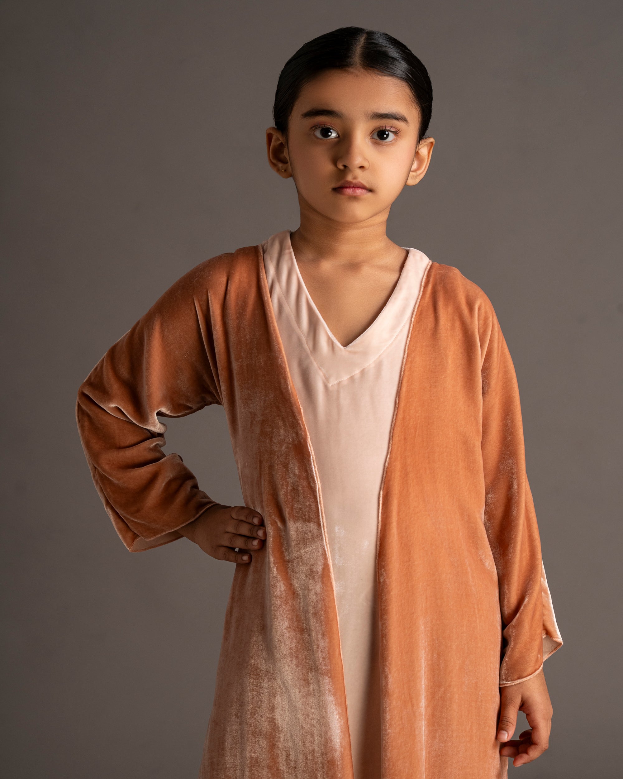 KIDS SILK VELVET DOUBLE SET