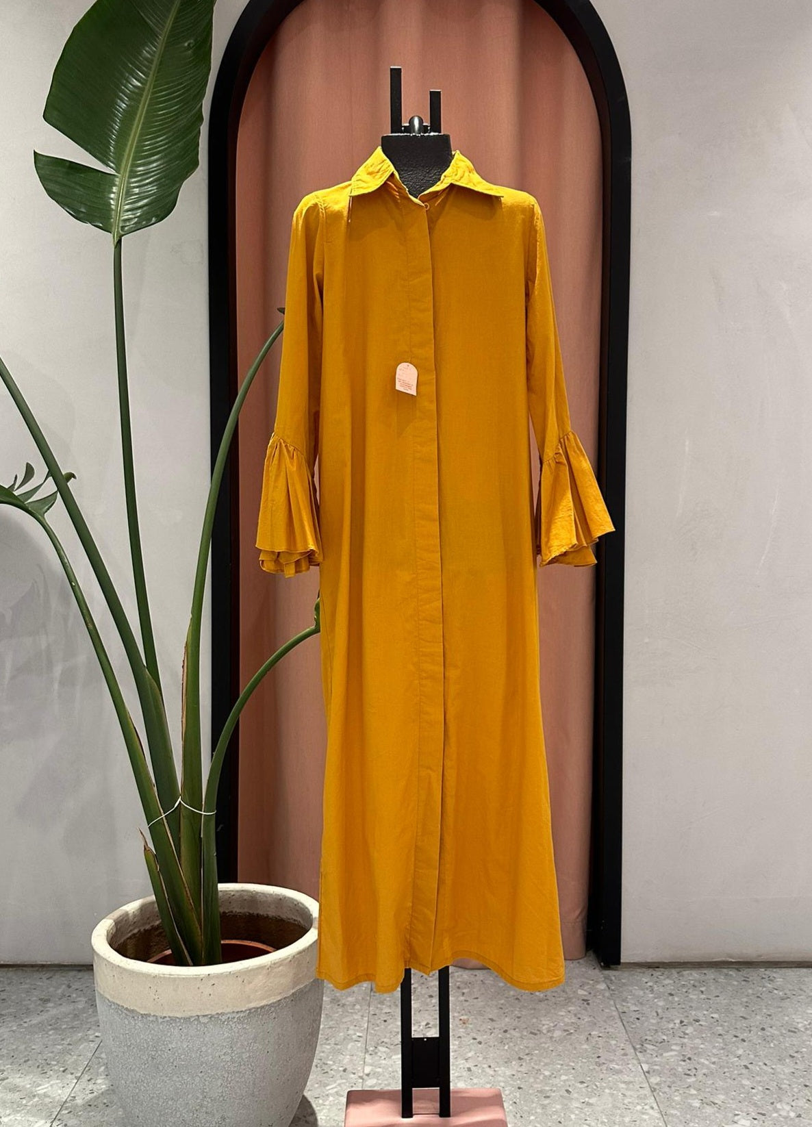 6 Plain Long Shirt incha gold SAHARA