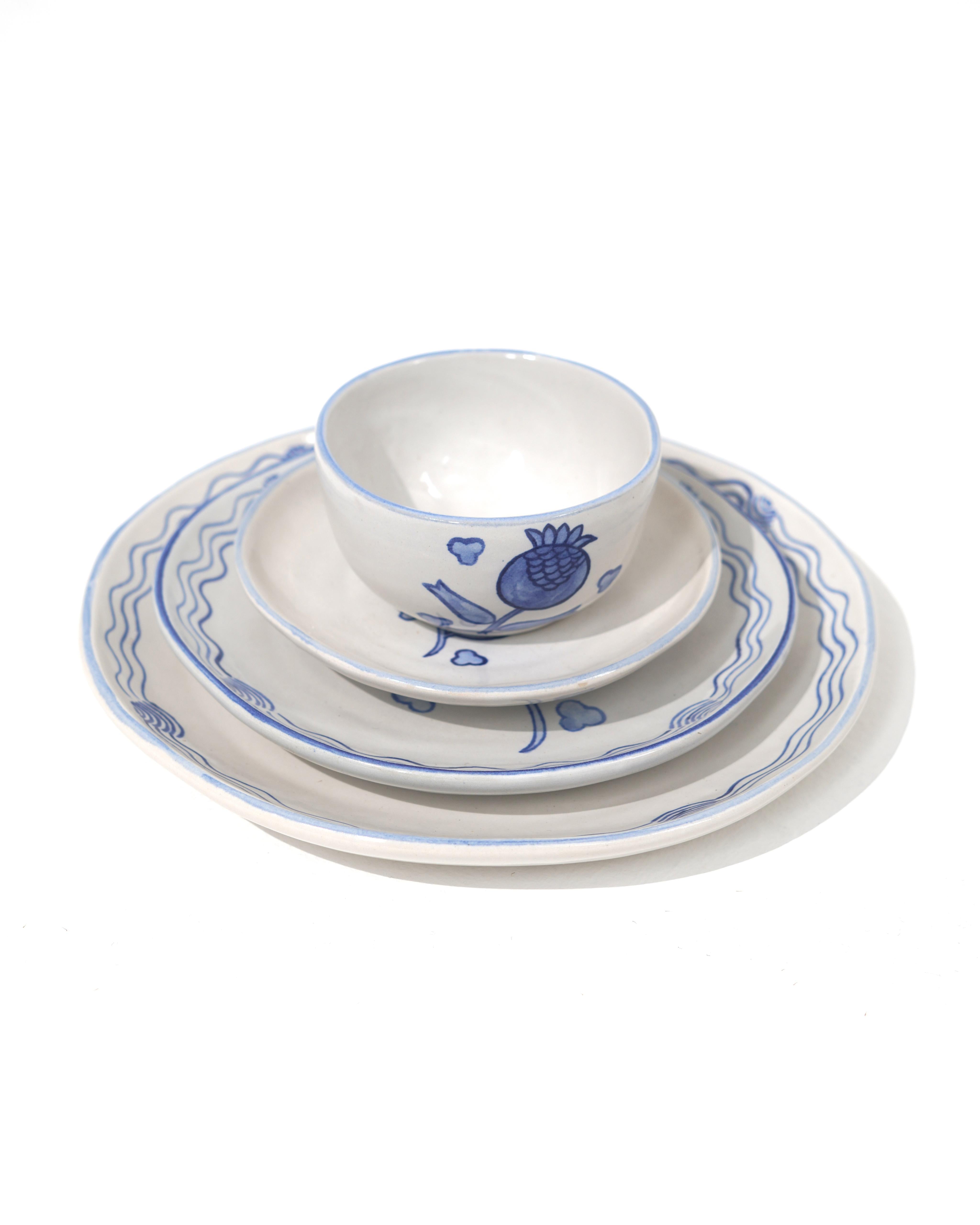 Blue Flower Dining Set