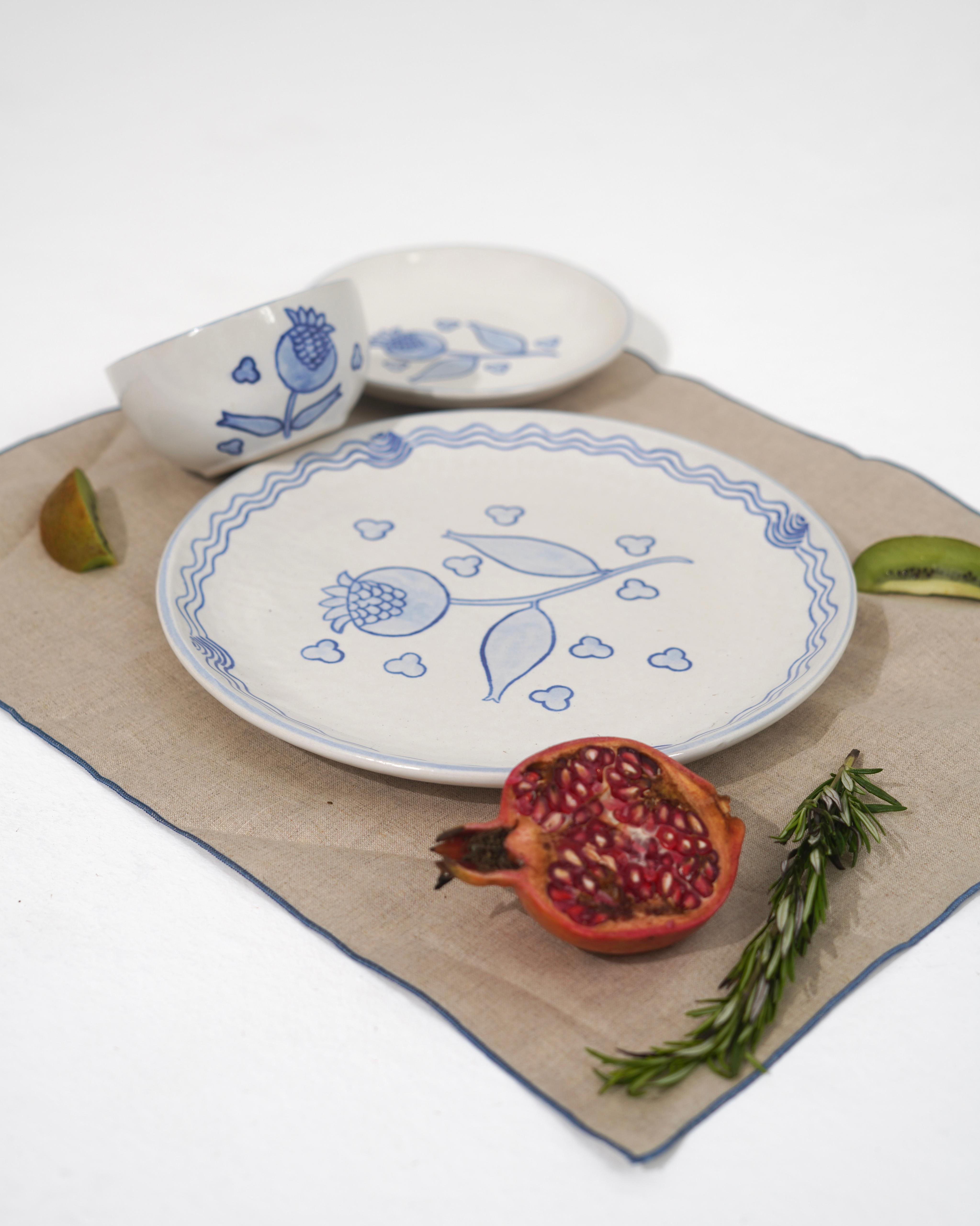 Blue Flower Dining Set