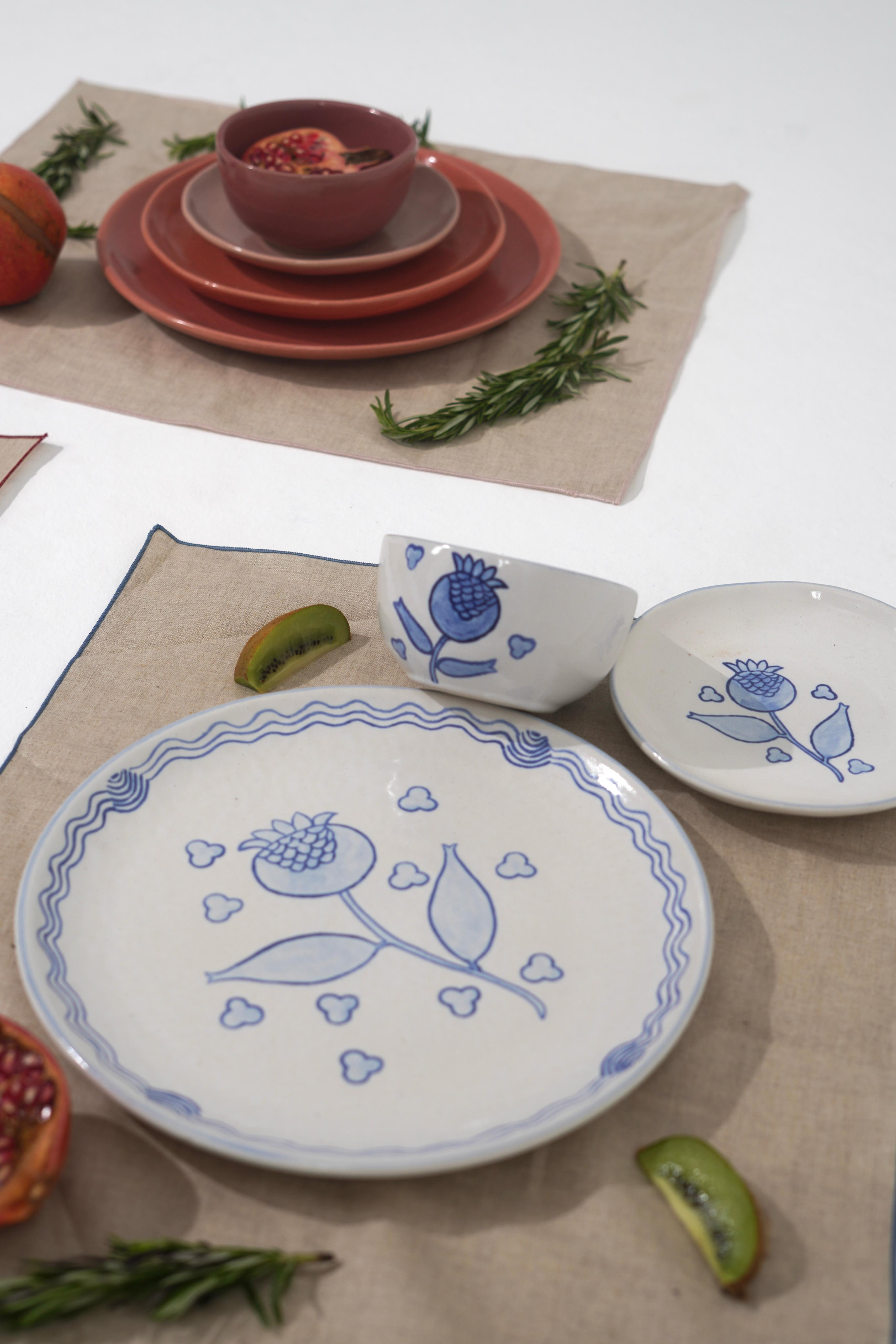 Blue Flower Dining Set