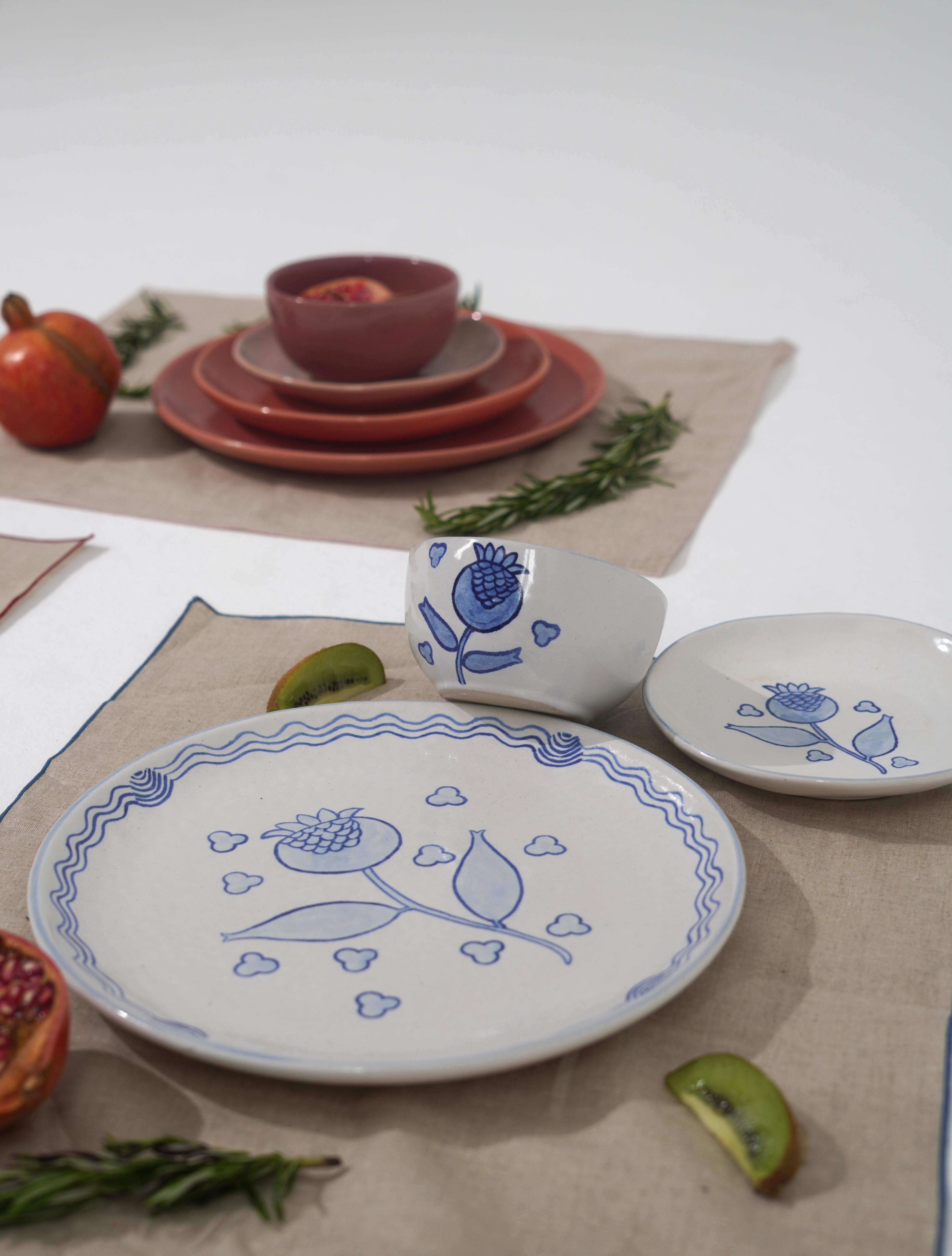 Blue Flower Dining Set