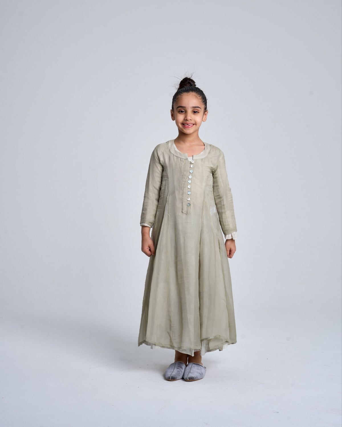 Kids 7 Double Button Dress 4B SAHARA