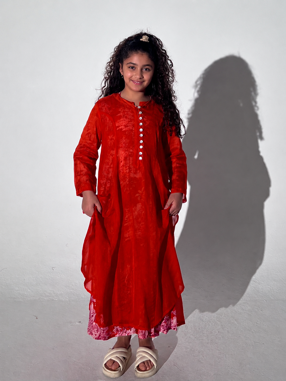 Kids 7 Double Button Dress 3A SAHARA
