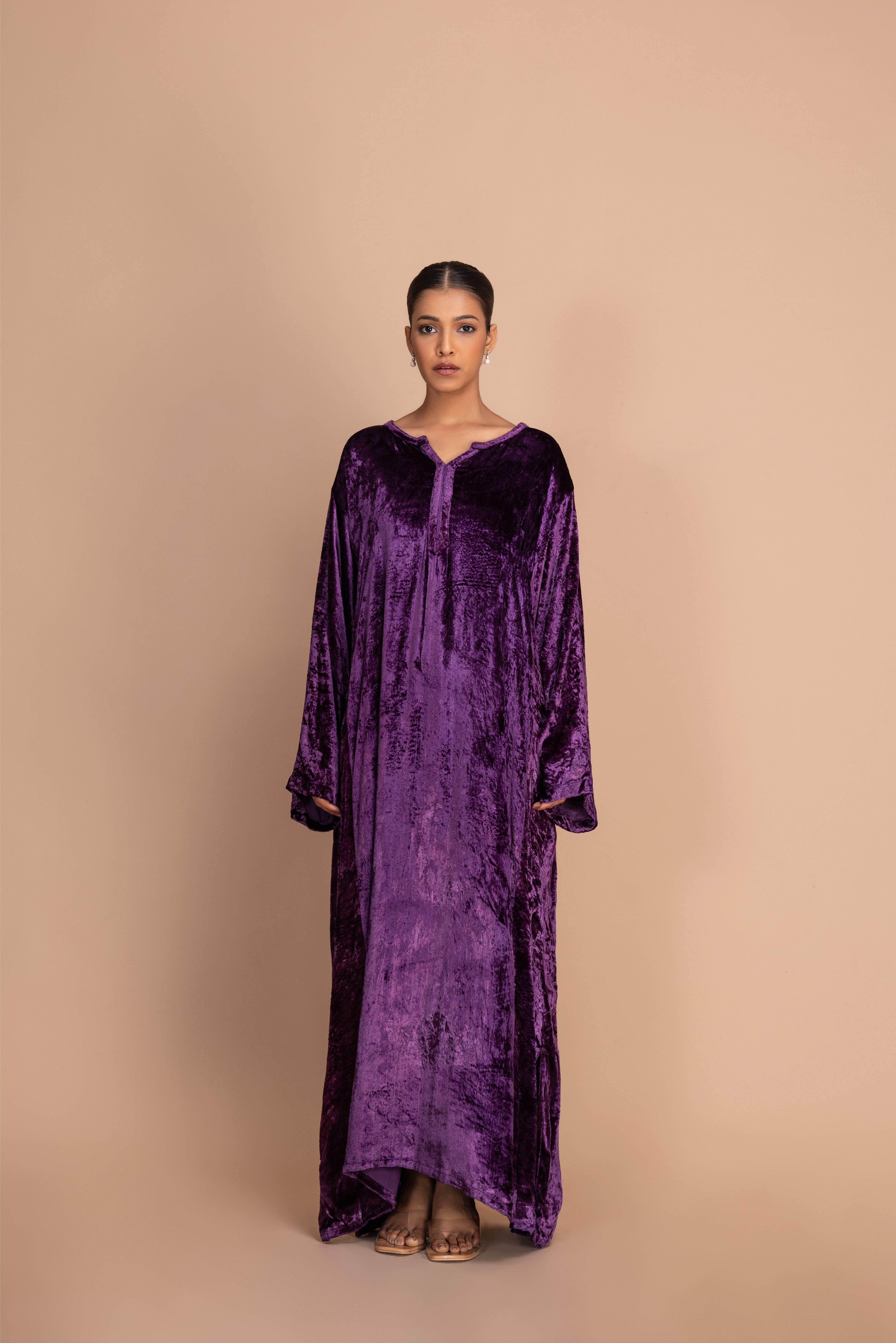 5LOOSE KAFTAN IMPERIAL PURPLE VELVET PERSIAN