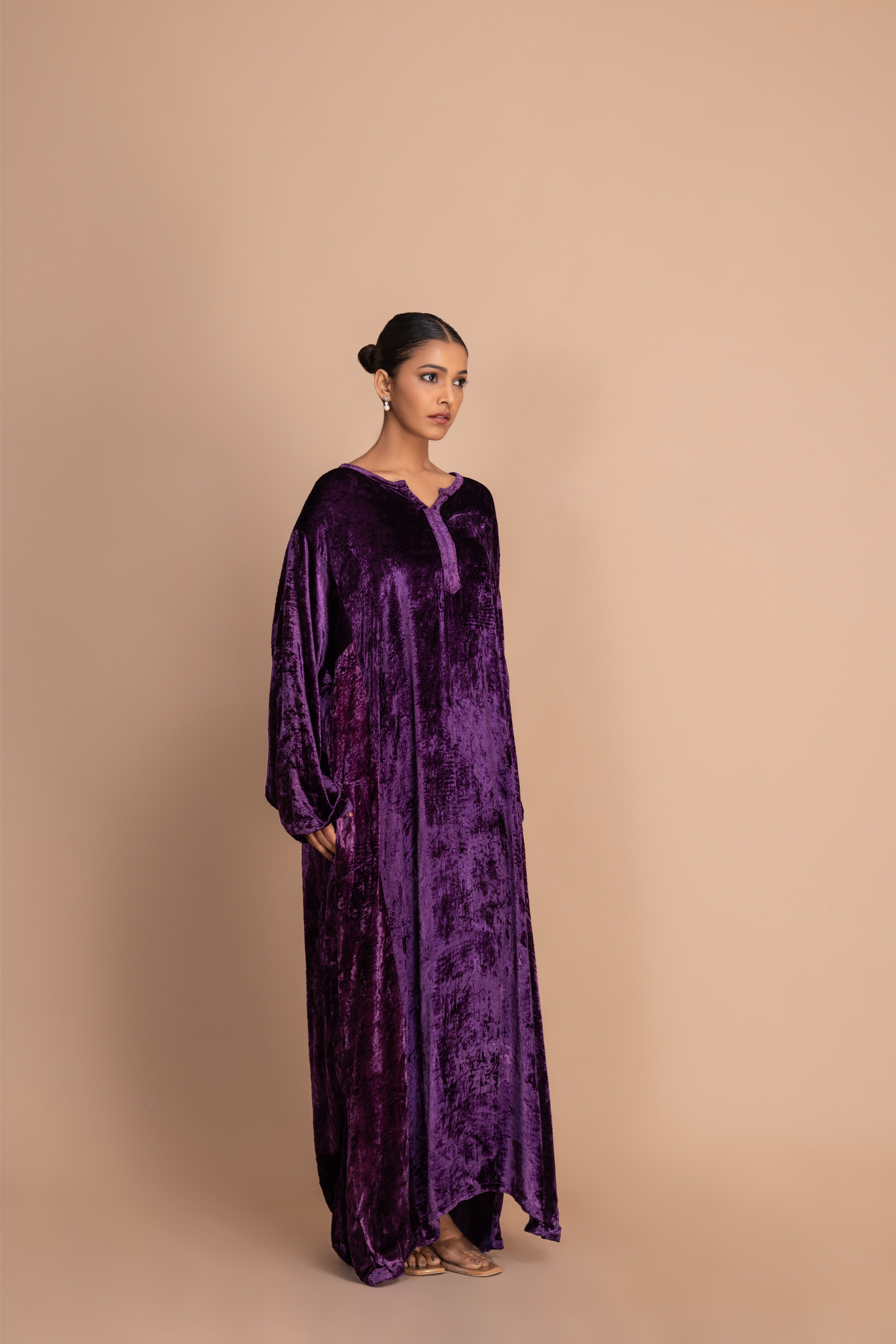 5LOOSE KAFTAN IMPERIAL PURPLE VELVET PERSIAN