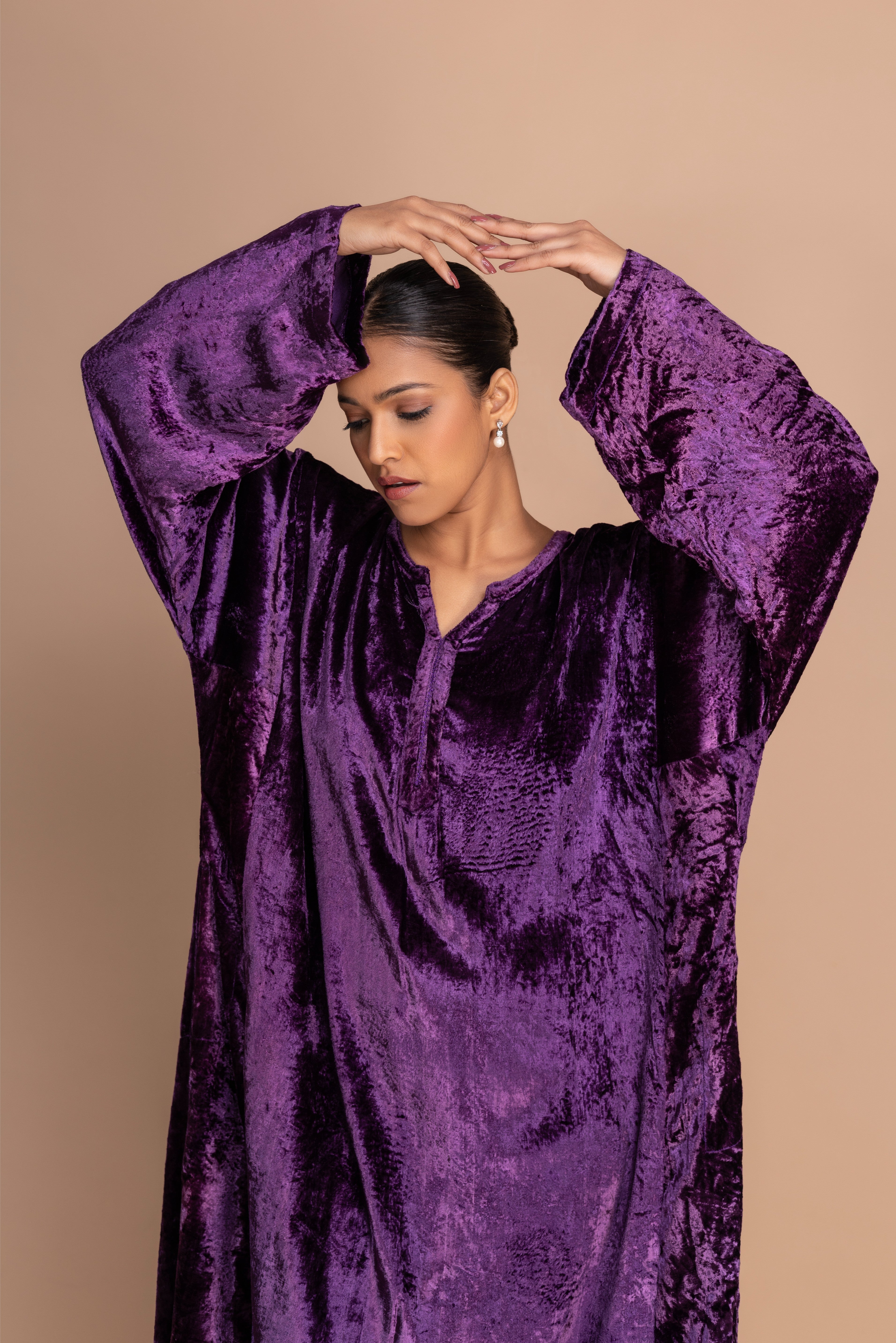 5LOOSE KAFTAN IMPERIAL PURPLE VELVET PERSIAN