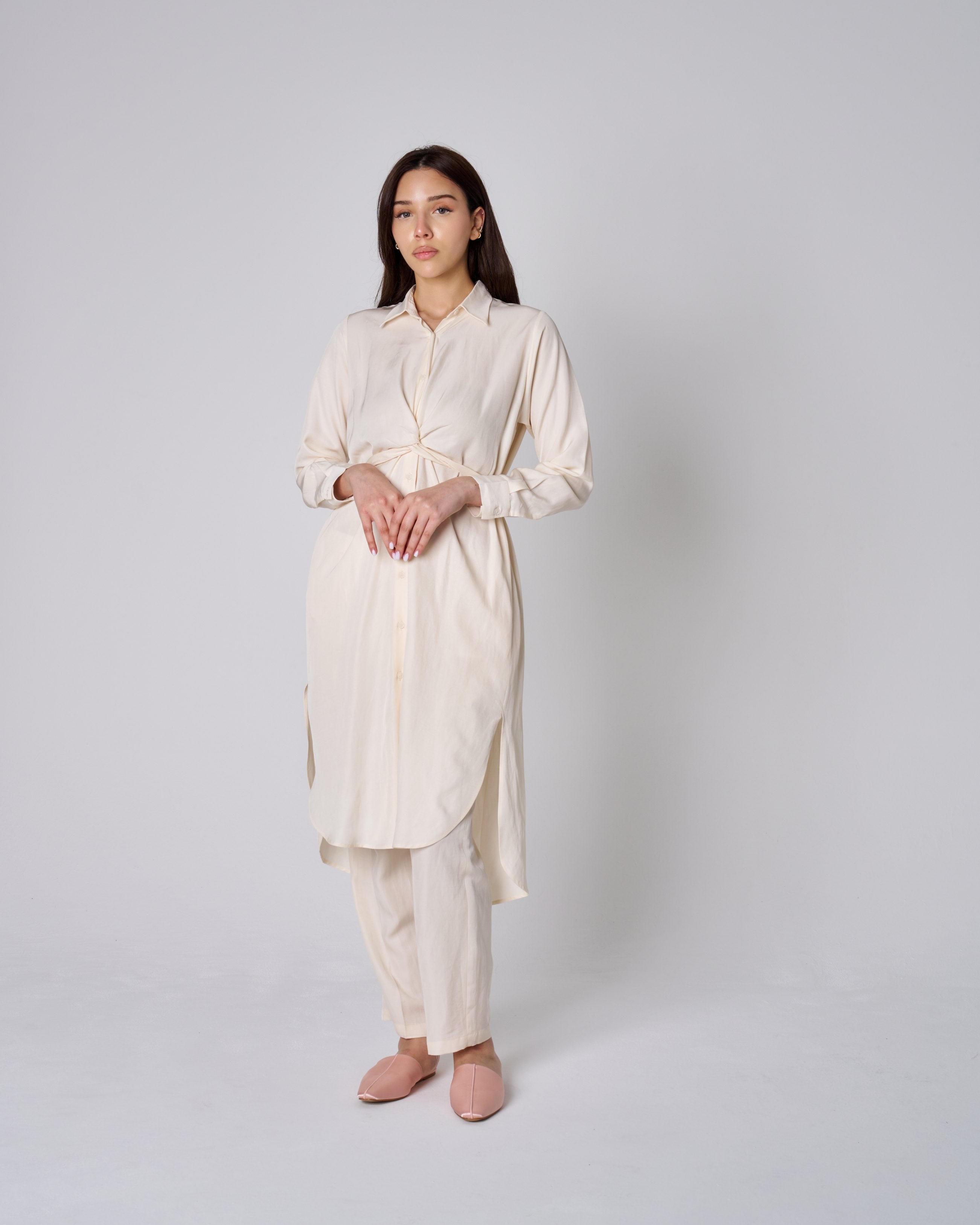 TWISTED RIBBON SHIRT WITH PANTS