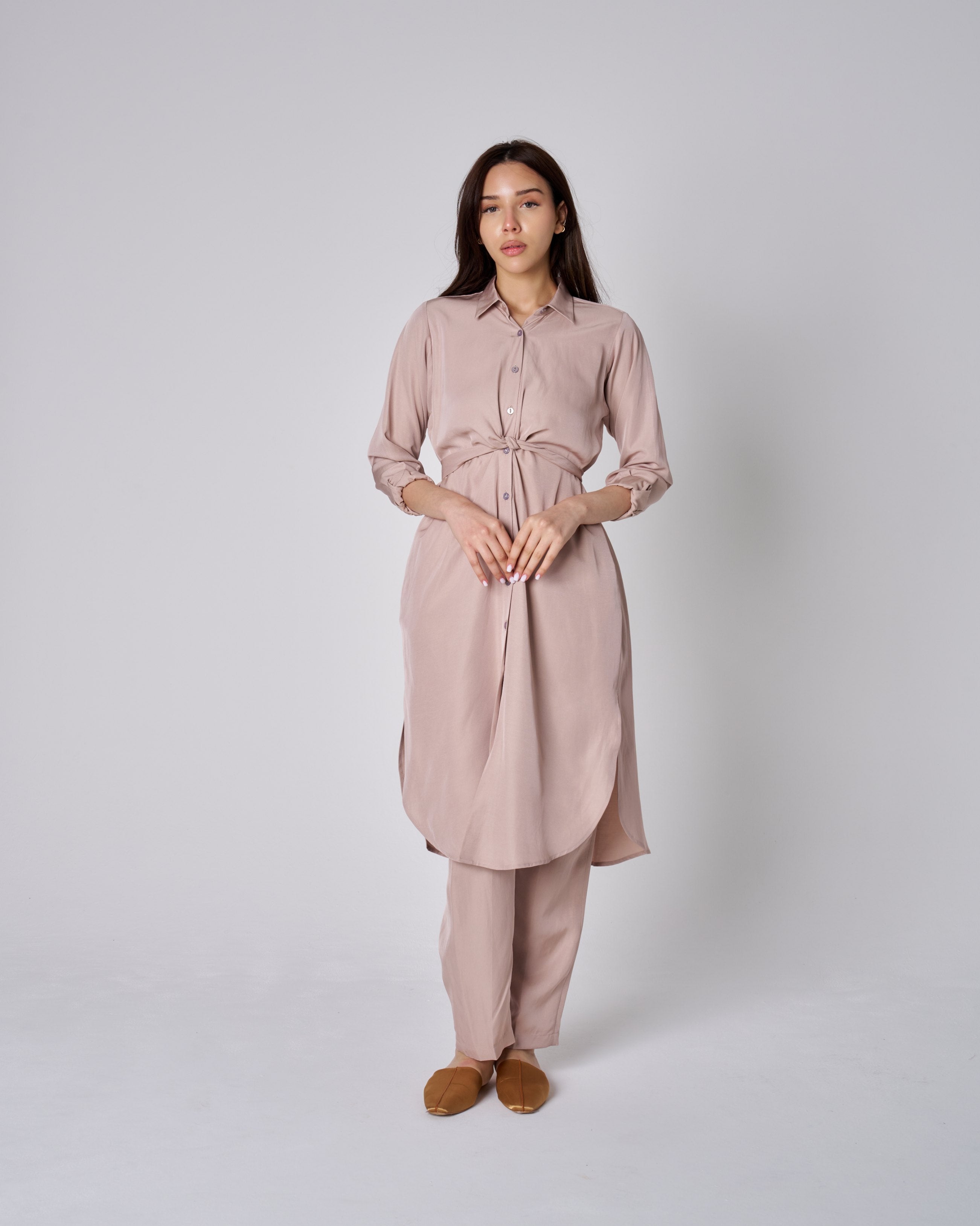TWISTED RIBBON SHIRT WITH PANTS