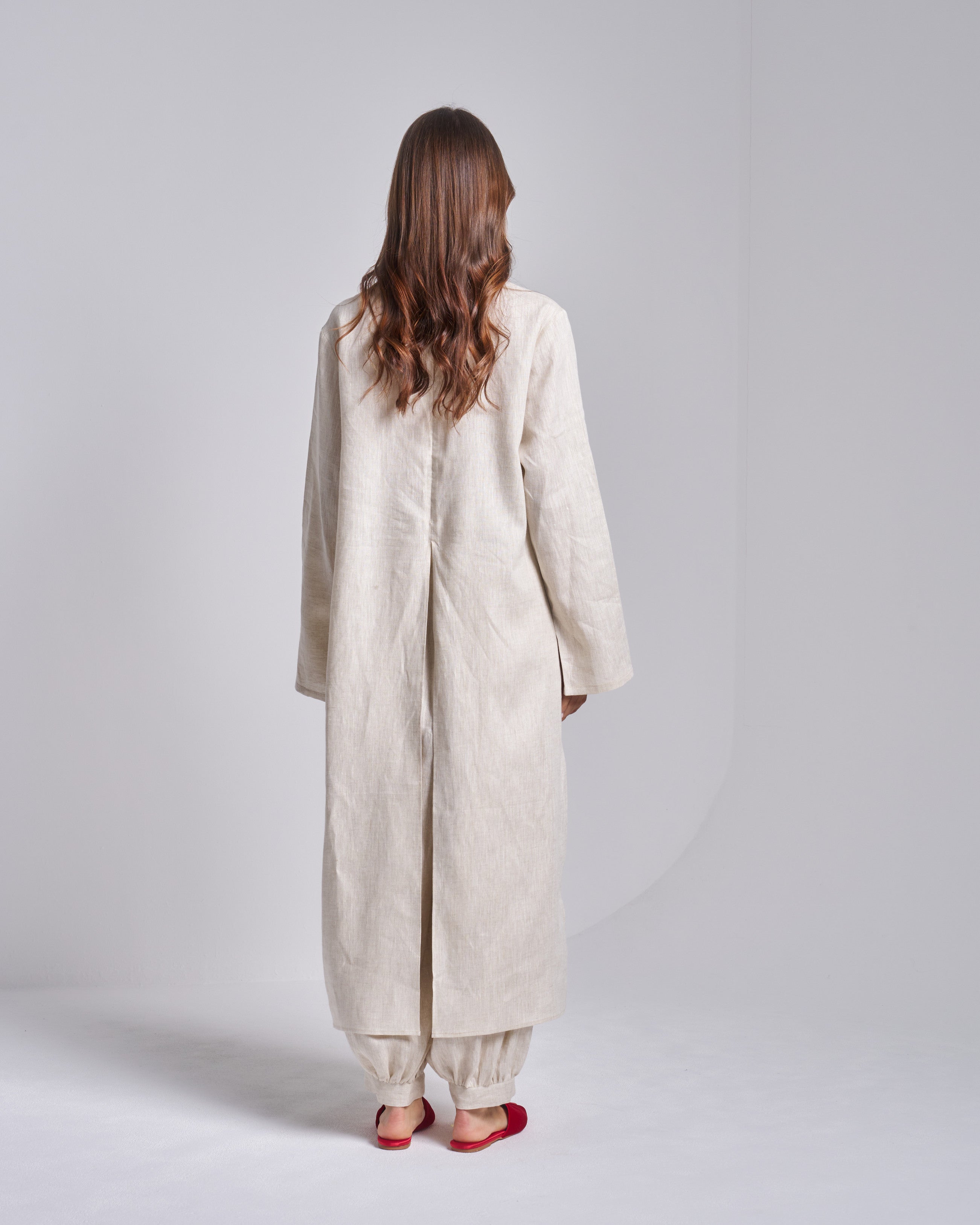 Linen Long Sleeve Shirt with Pants