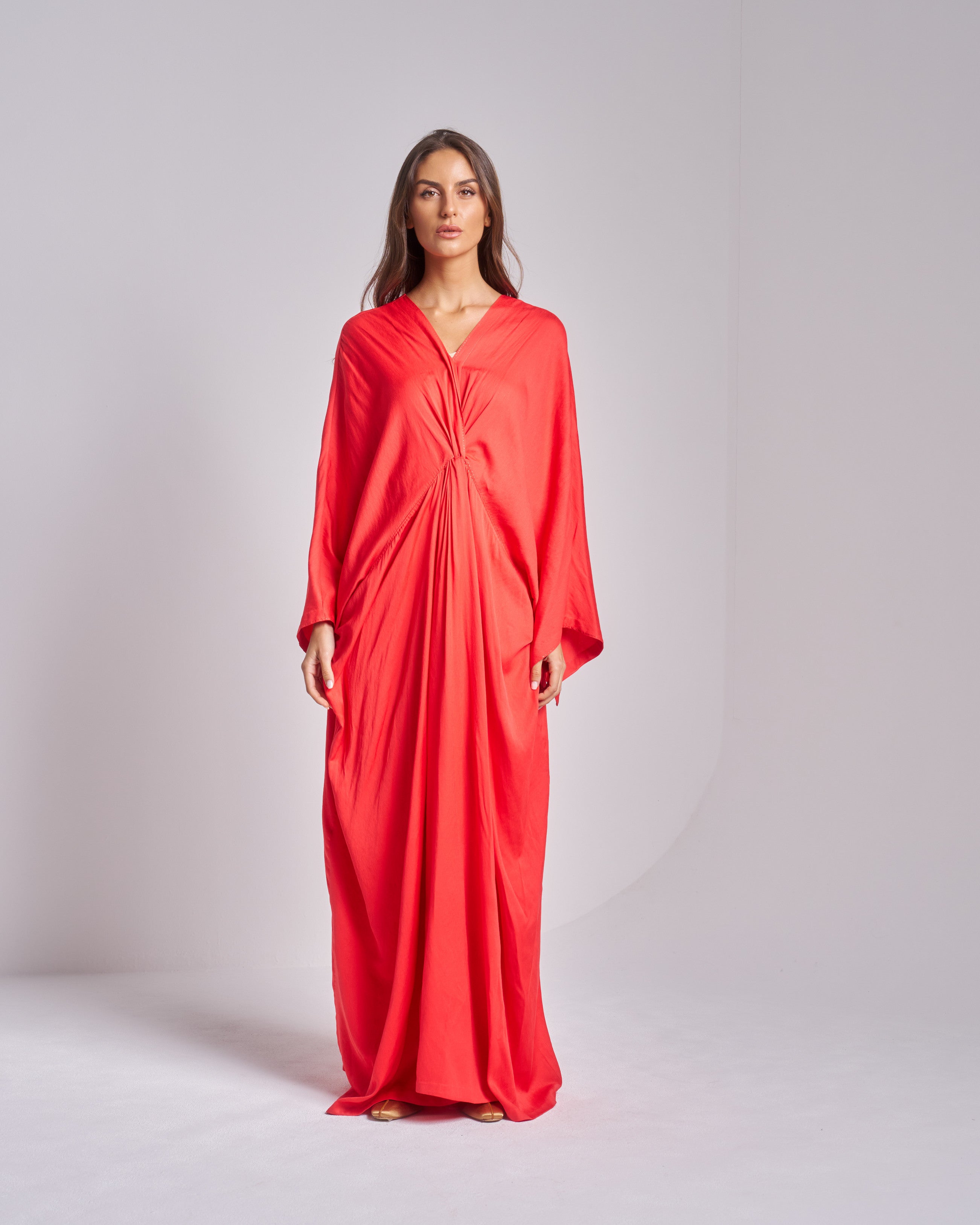 Silk V-Neck Dress