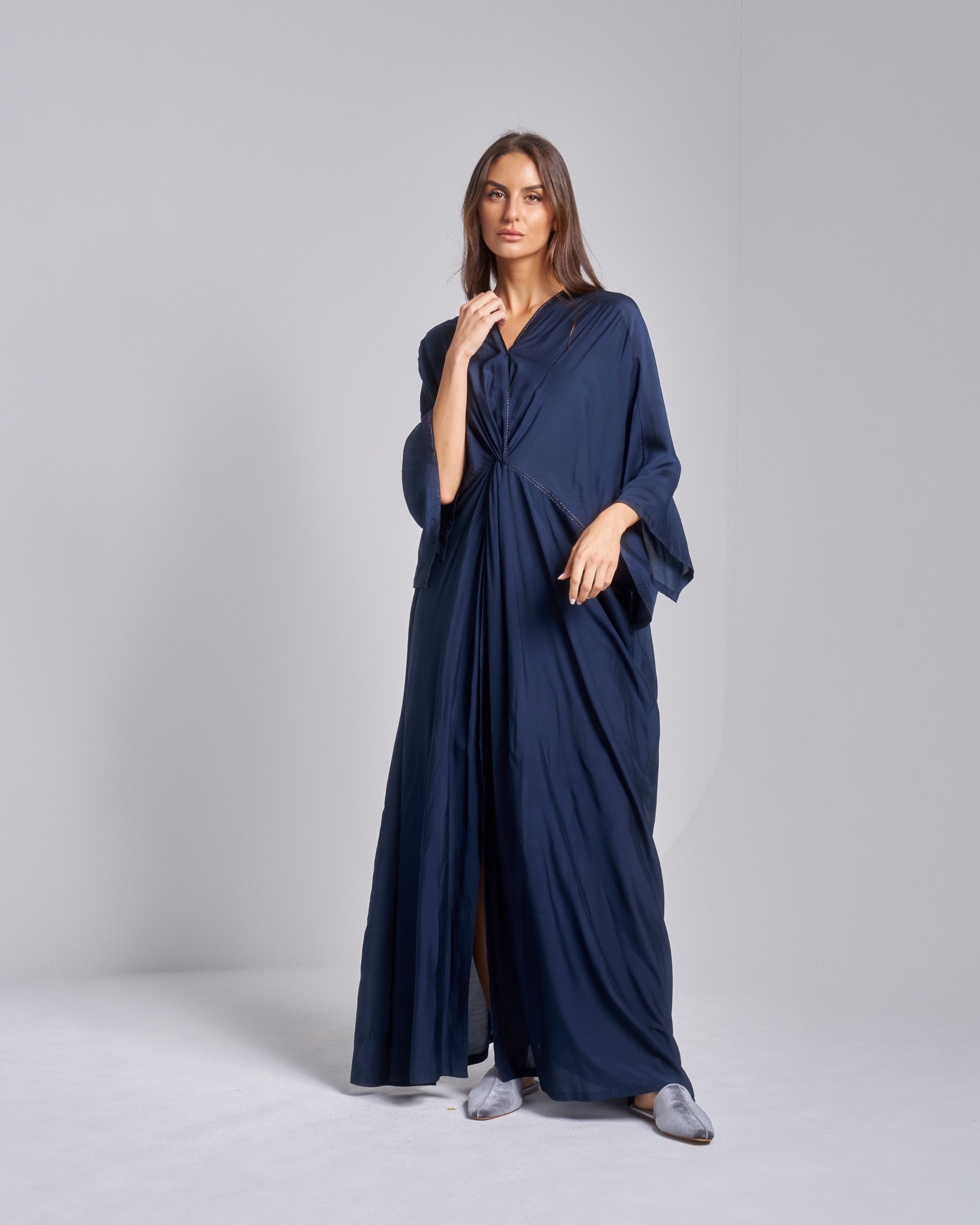 Silk V-Neck Dress