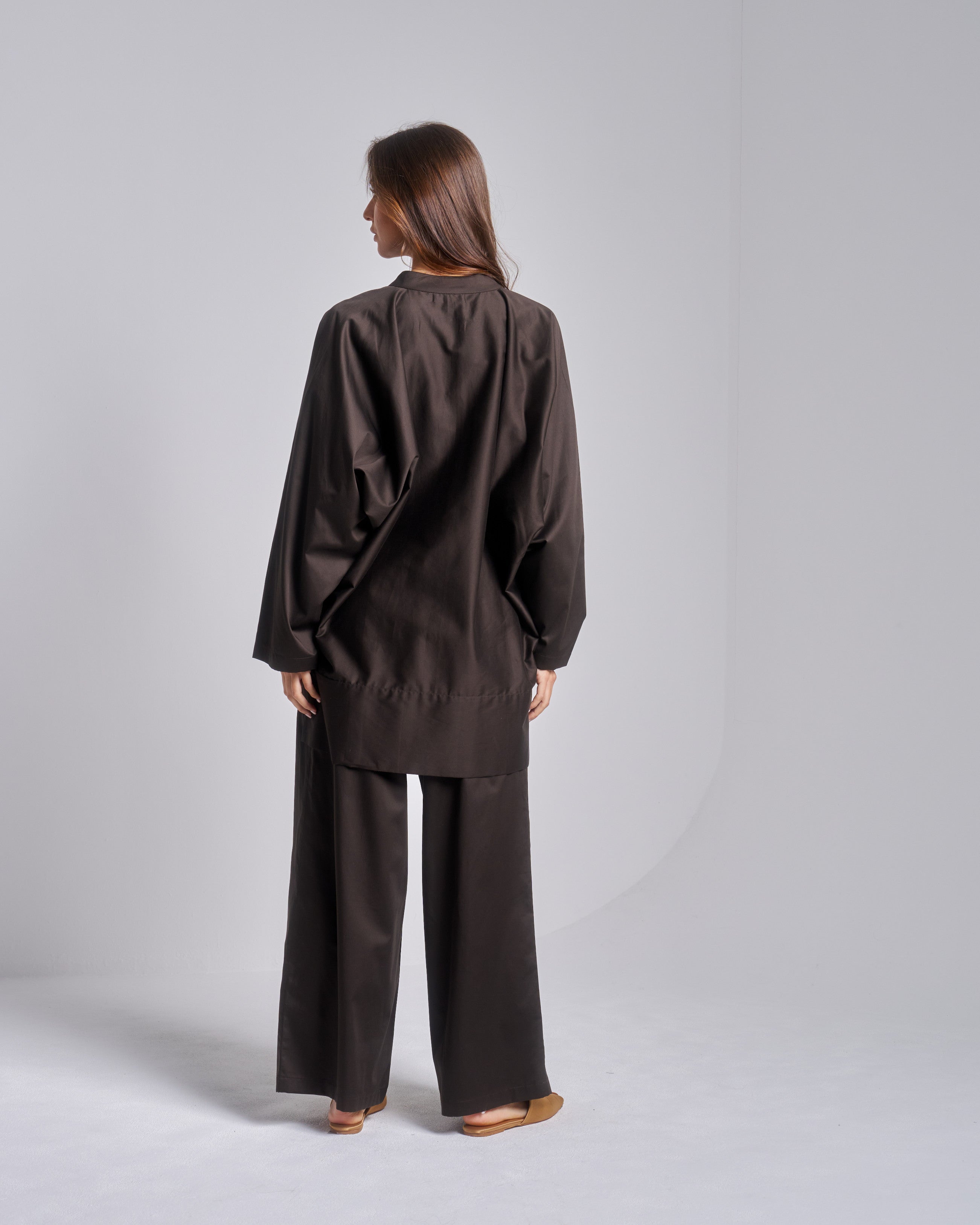 Standing Collar Shirt with Pants