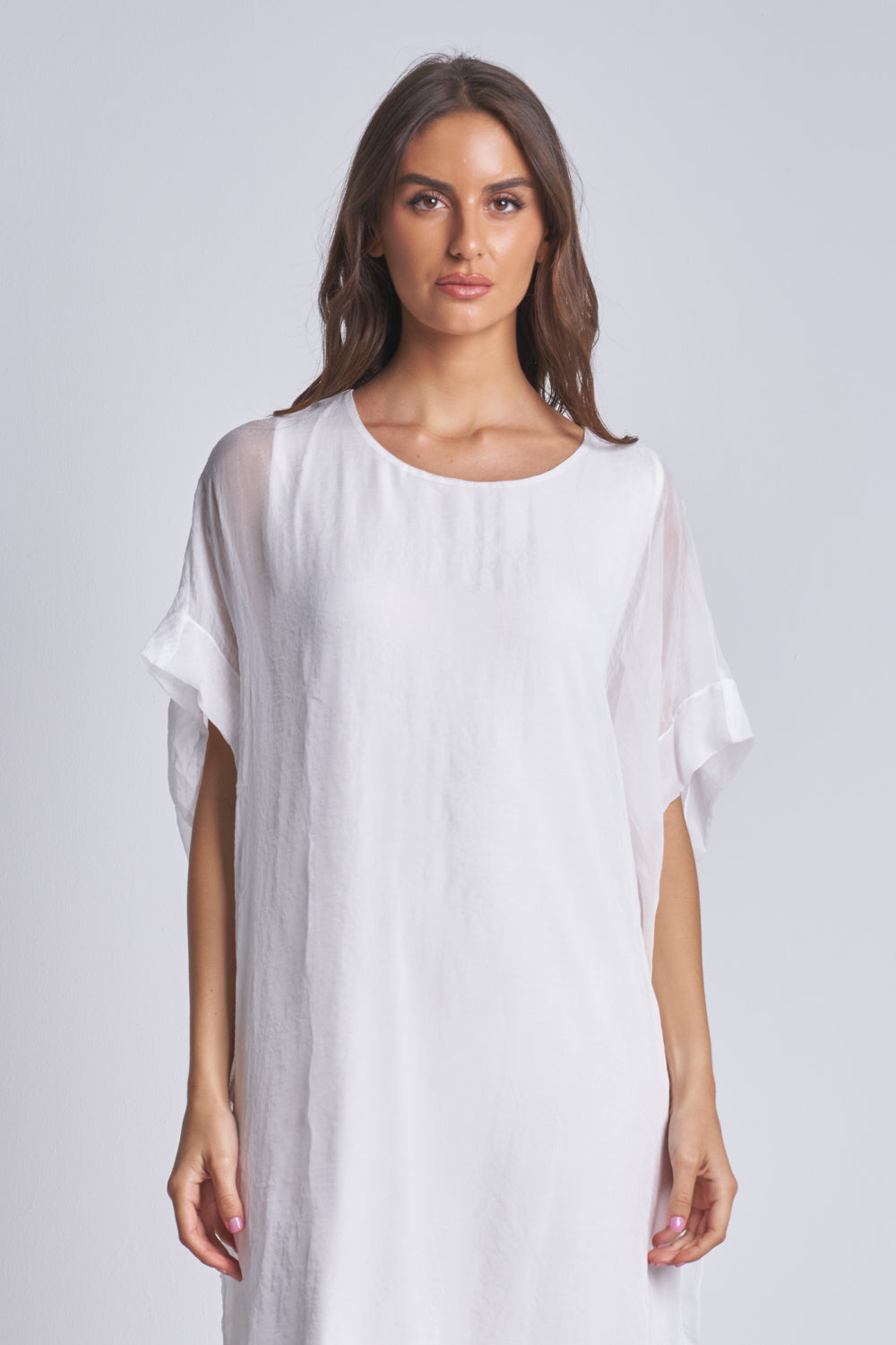 SILK DRESS WITH COTTON LINING