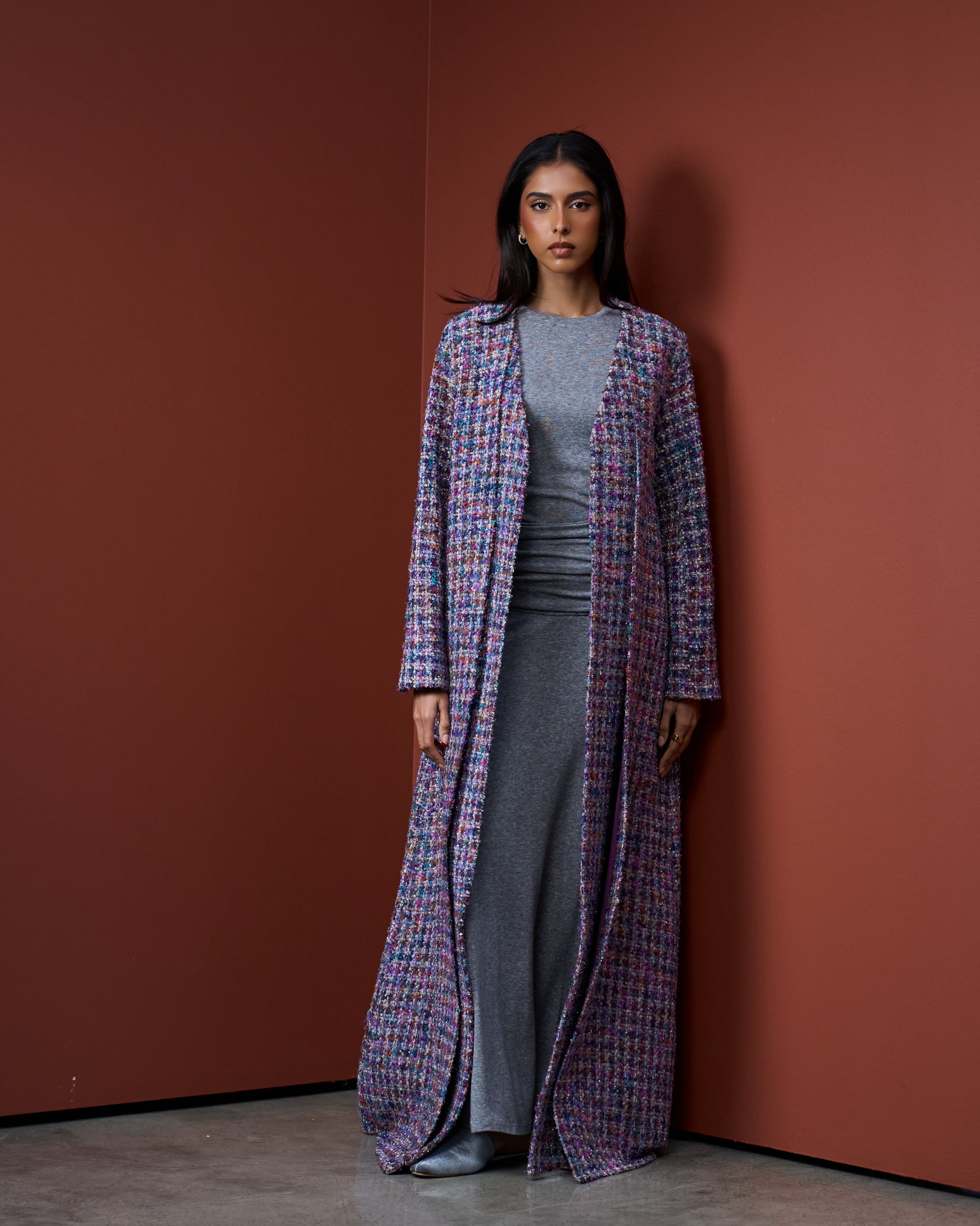 TWEED MIXED COLOR BISHT