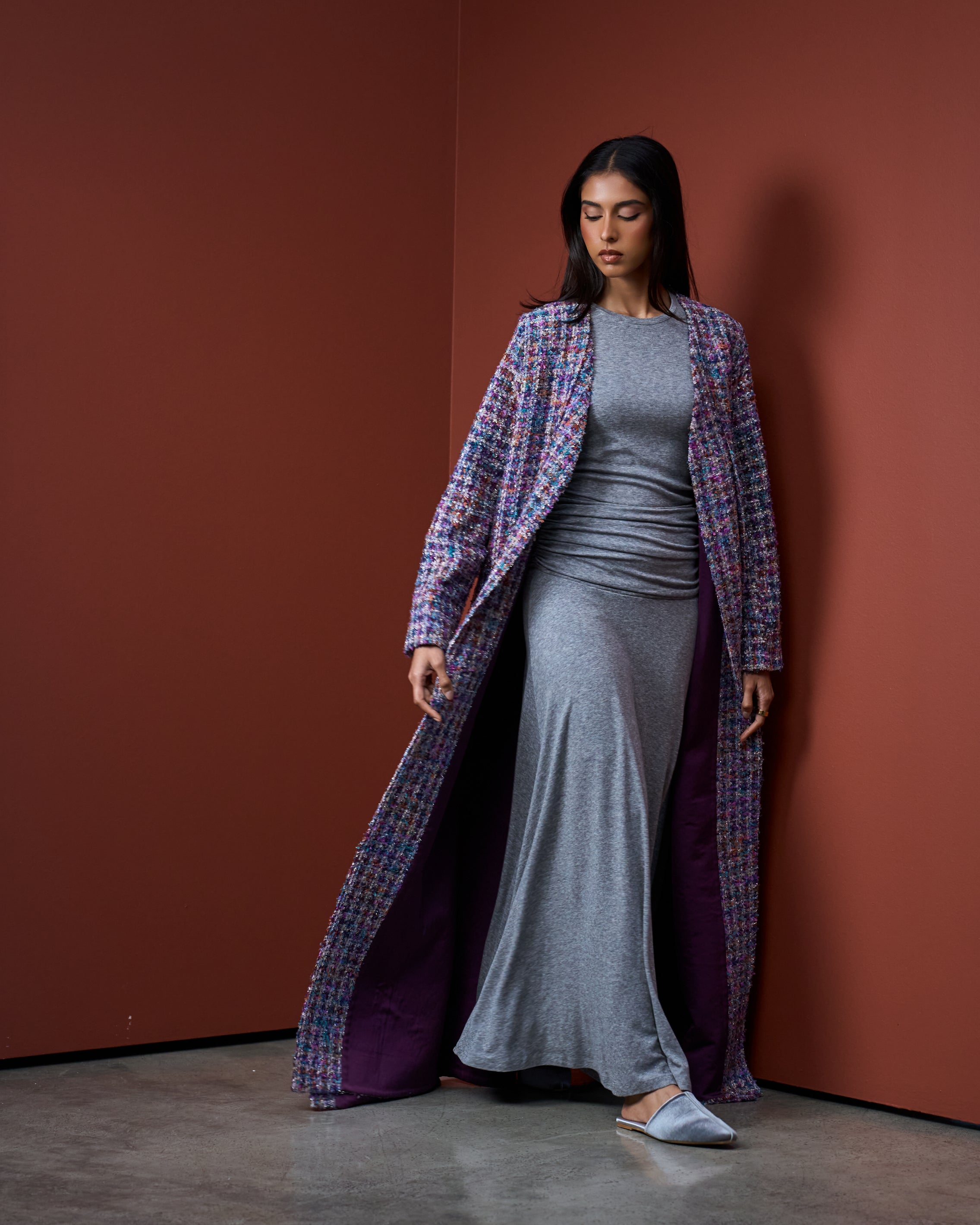 TWEED MIXED COLOR BISHT