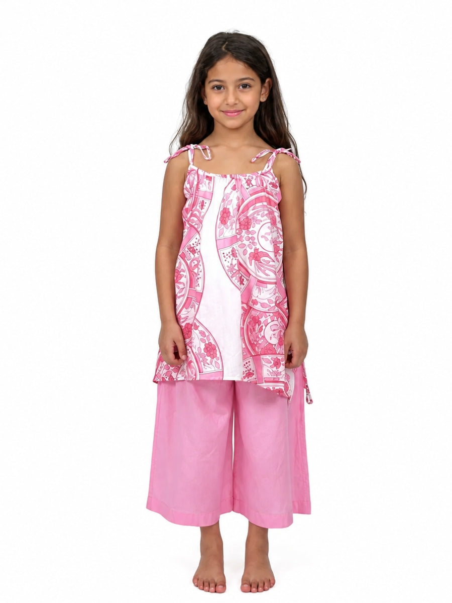 Kids 11- sleeveless +loose pants19B