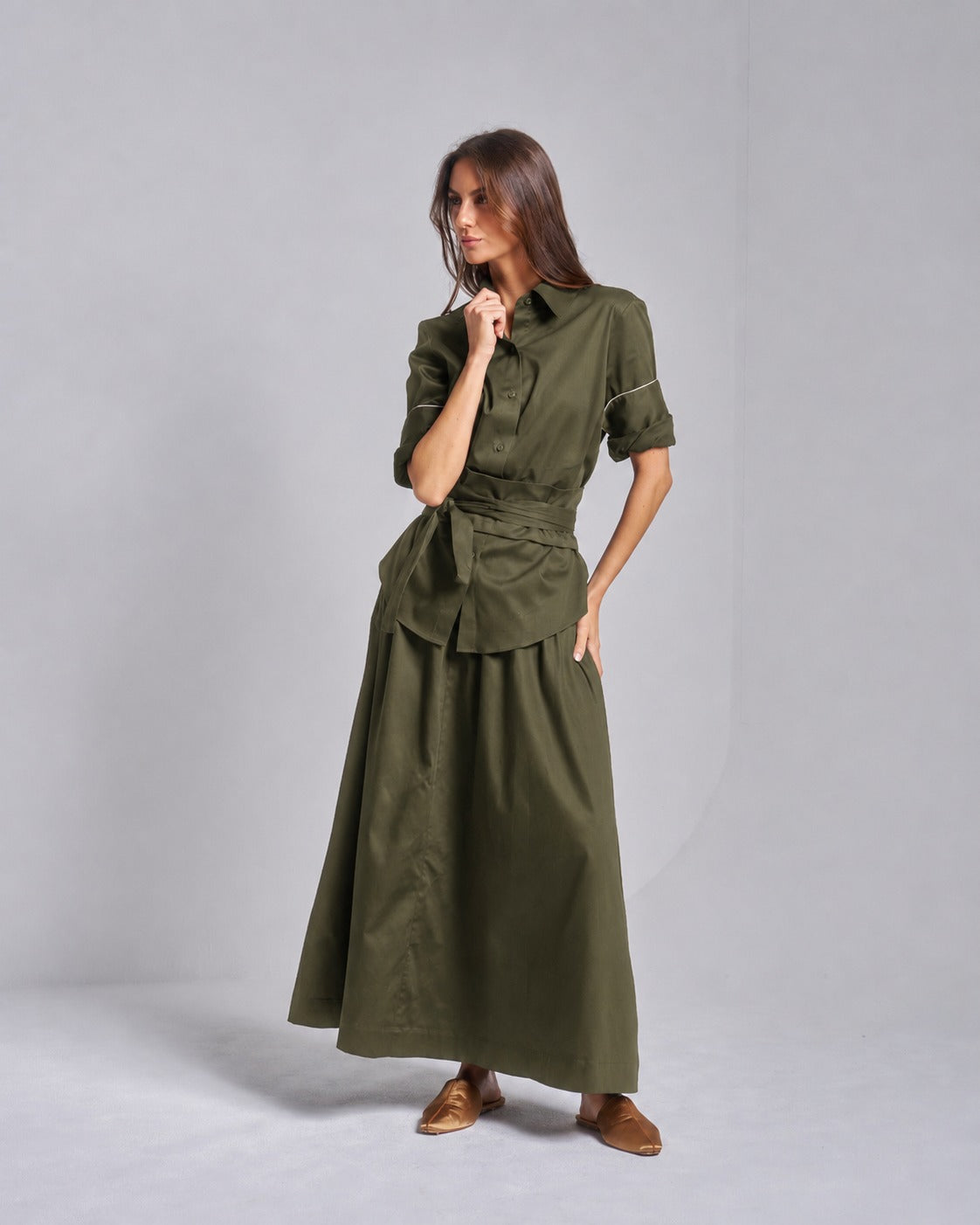 Kimono Belt Skirt Set