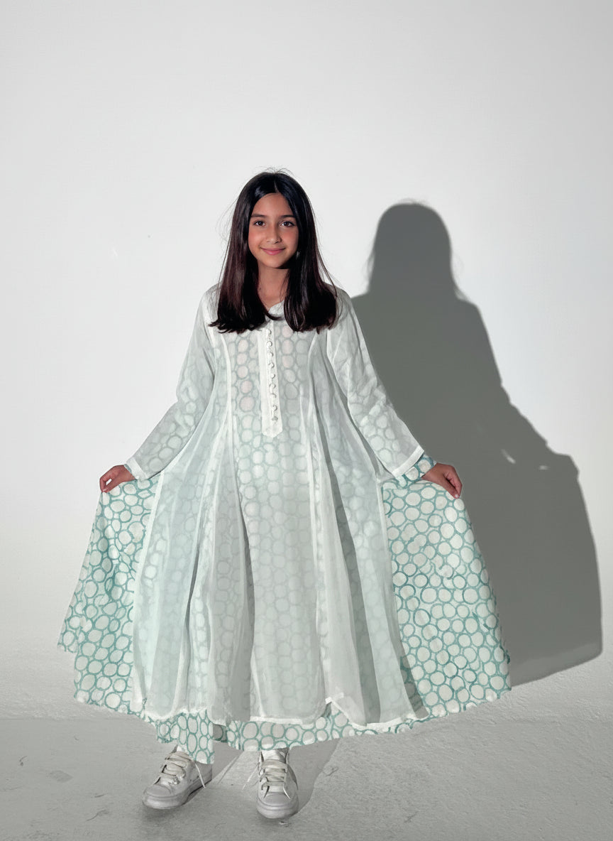 Kids 7 Double Button Dress 9C SAHARA