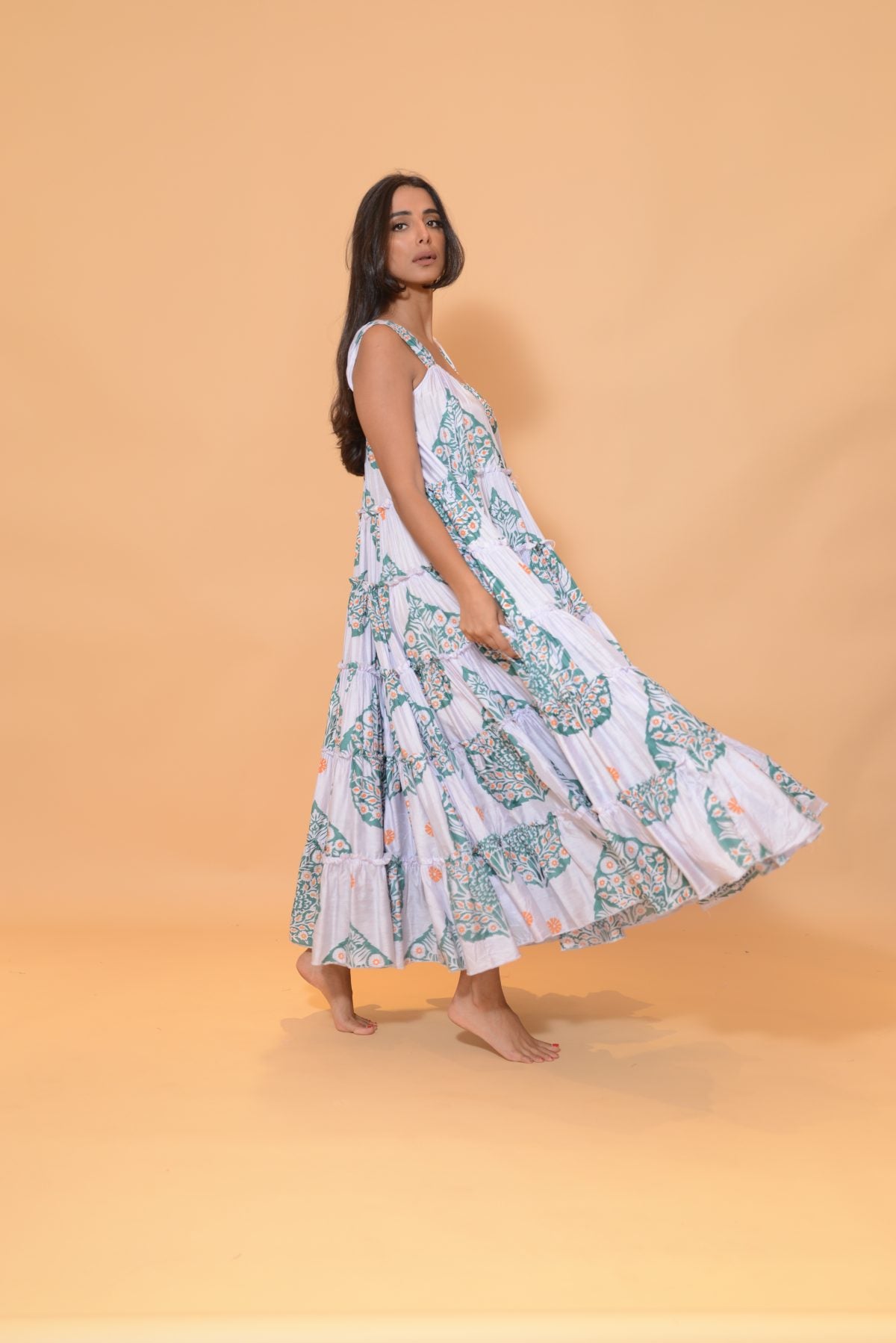 Flounce Dress Teal Alocasia