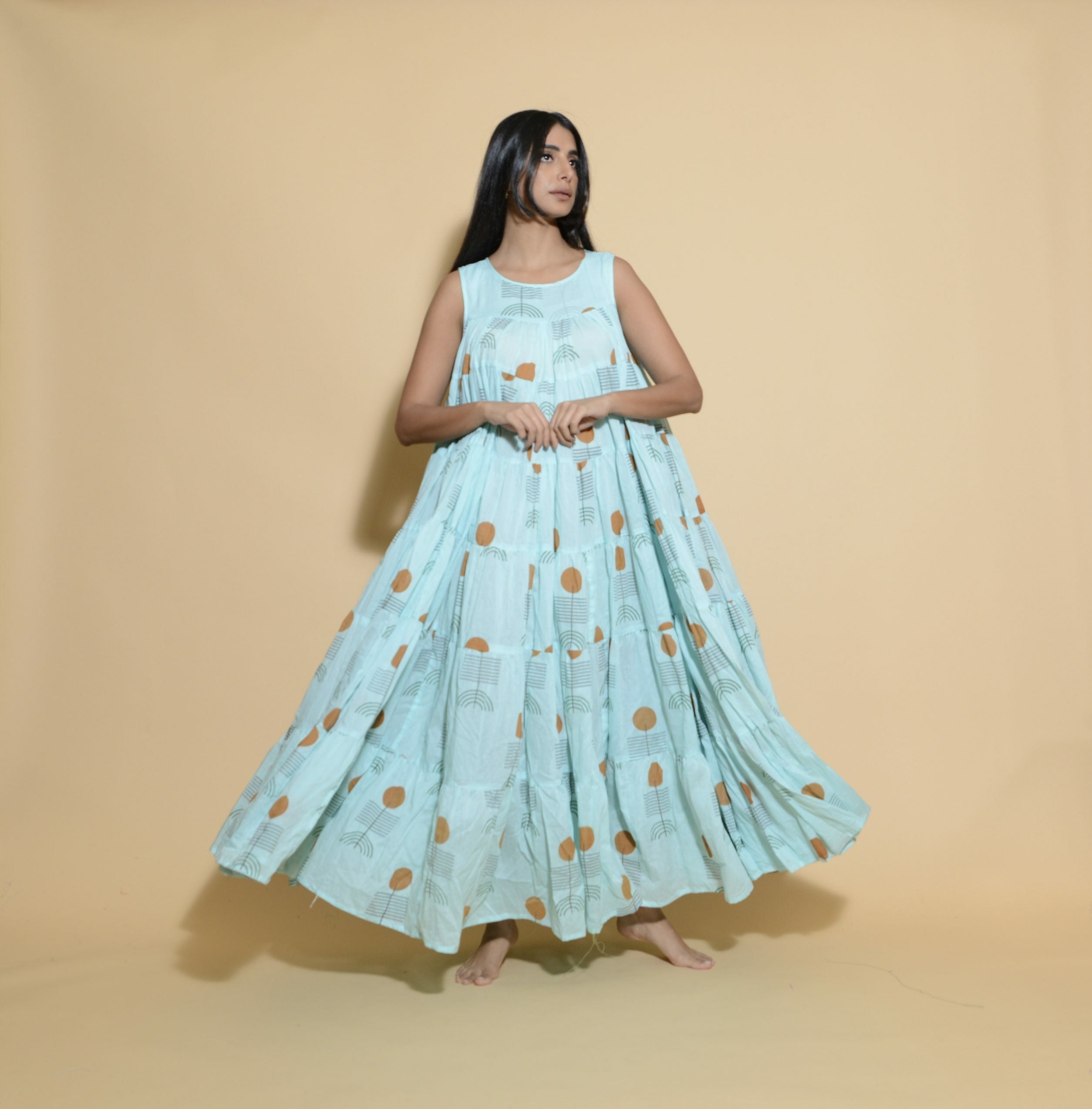 Basic Tier Sleeveless Aqua Trendy Shapes