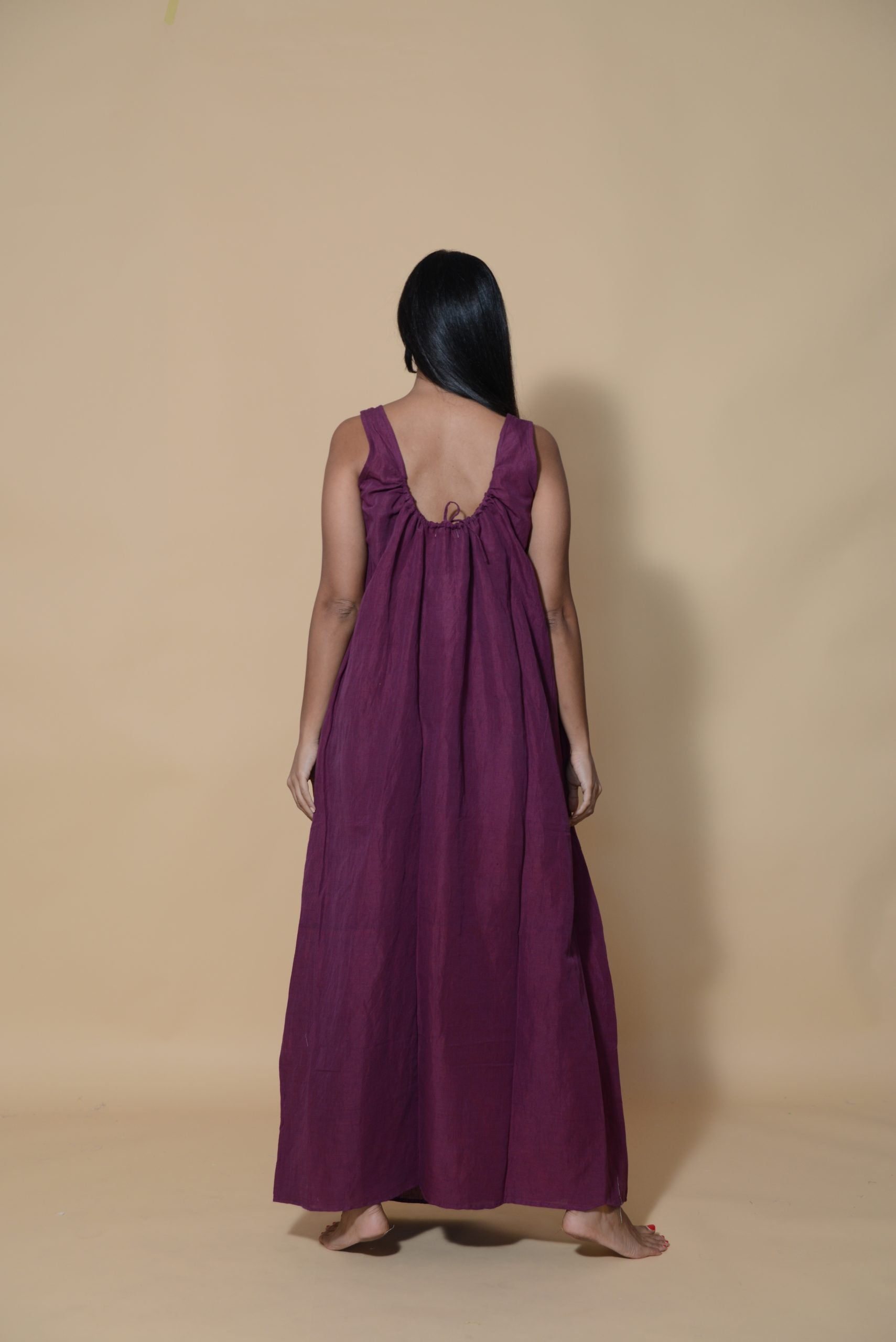 Chaps Linen Dress Purple