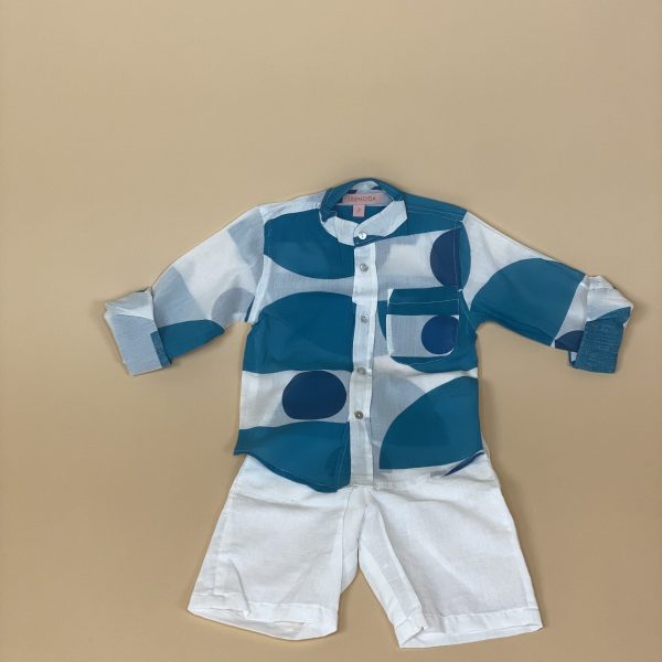 BOYS Short & Shirt Set Blue Contemporary