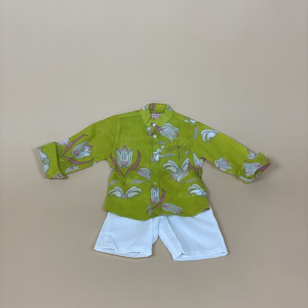 BOYS Short & Shirt Set Yellow Bell